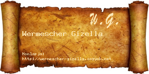 Wermescher Gizella névjegykártya